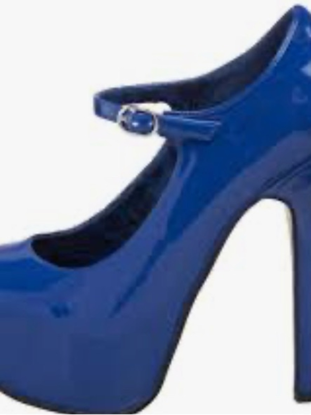 Pleaser Blue Patent Mary Jane Platform Heels